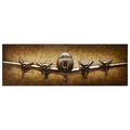 Empire Art Direct Empire Art Direct PMO-180128-2472 24 x 72 in. Airplane Hand Painted Primo Mixed Media Iron Wall Sculpture 3D Metal Wall Art PMO-180128-2472